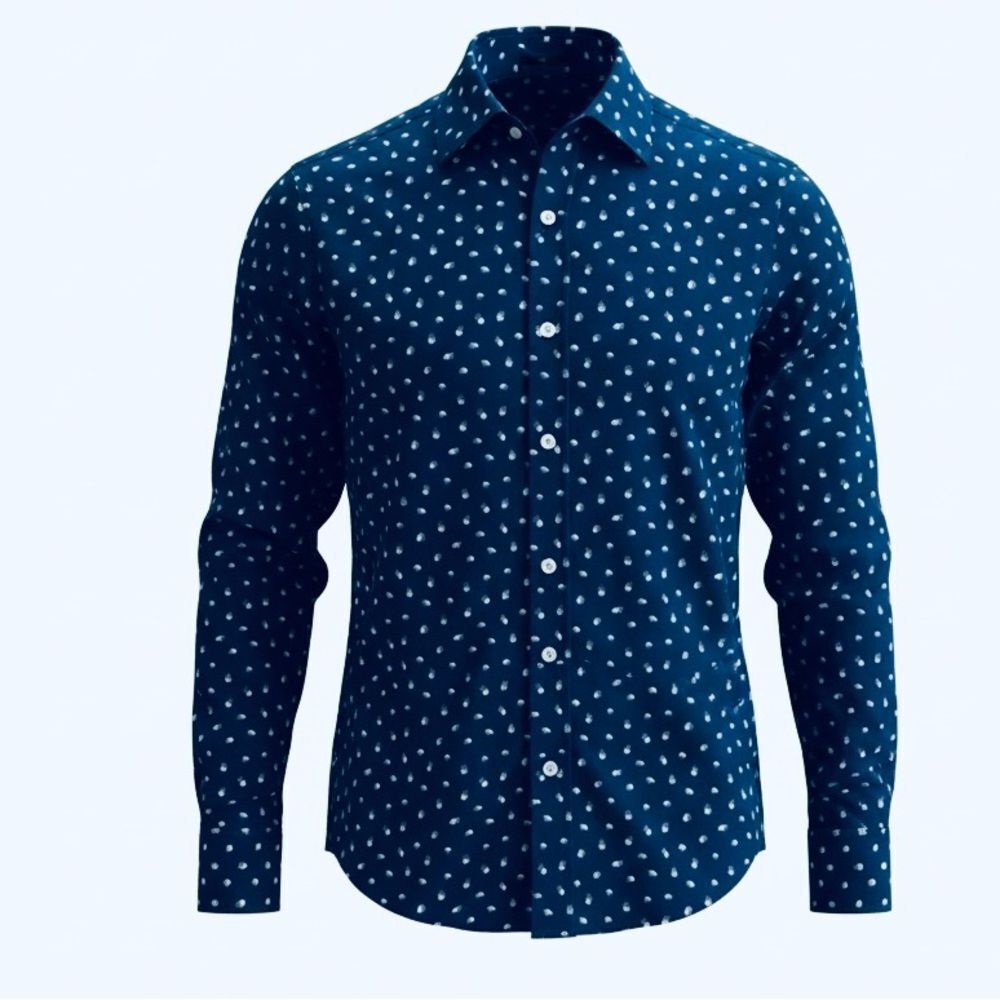 Bonobos Men's Blue Polka Dot Shirt size 14.5x32